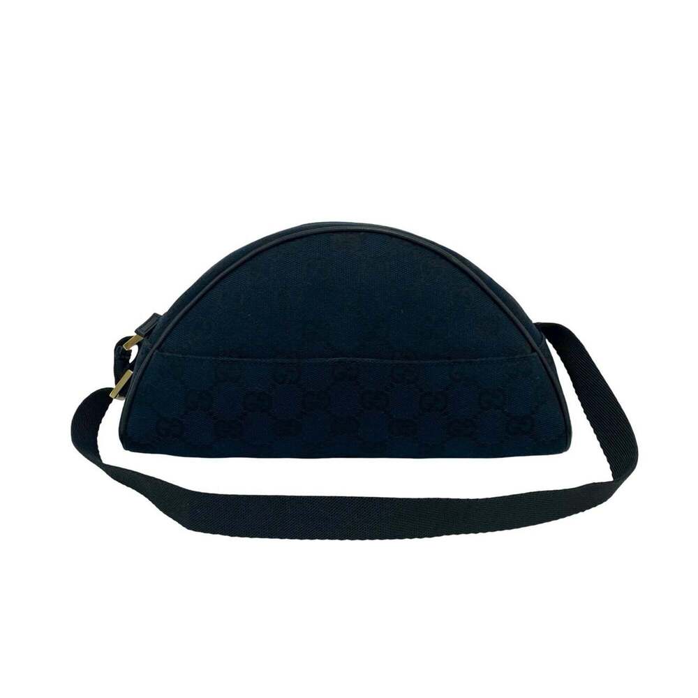 GUCCI GG Canvas Pattern Leather Mini Handbag One Shoulder Bag Pouch Black 53772